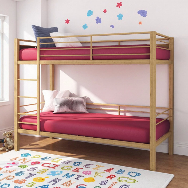 Matelas pour enfant en mousse à mémoire de forme simple de 5 pouces en rose - Conception peu encombrante pour lits superposés et lits gigognes, housse respirante, support profilé pour tous les âges