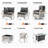 9- Piece Outdoor Patio Furniture Set with Fire Pit Table, All - Weather Wicker Swivel Chairs & Love Seats, Thick Padded Cushions for Garden, Backyard & Porch-1397341738