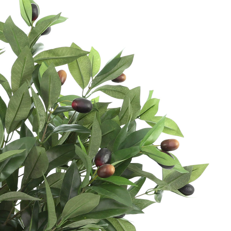 Faux Olive Tree Plant in Fiberstone Pot