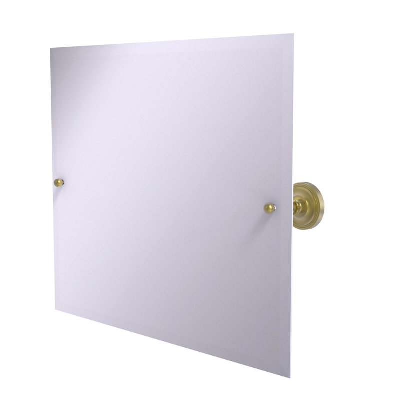 Miroir rectangulaire inclinable 26 po x 21 po Marchmont, Laiton satiné