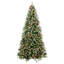 Arbre de Noël illuminé 7 pi avec lumières DEL et pommes de pin