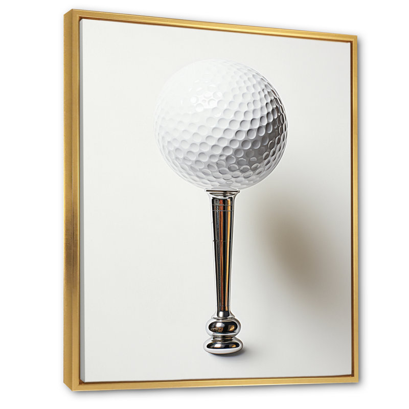 Latedra Minimalisme Golf Tees X - Art mural de golf, Cadre flottant doré, H 20 po x l 12 po x P 1 po
