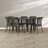 Aonna 6 - Person Wicker Patio Dining Set with Rectangular Table