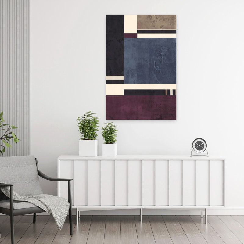 Crosby St 3 Abstract Contemporary Elegant Wall Art, 36" H x 24" W