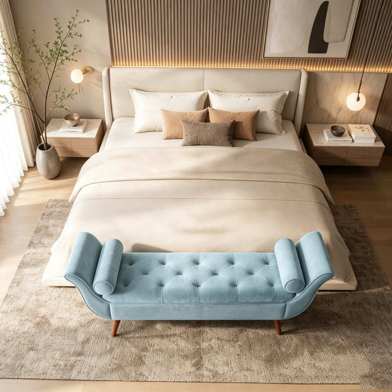 Banc de rangement 65 po, Blue