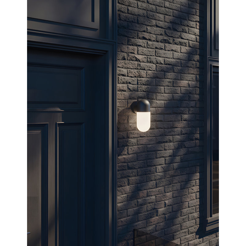 Ruhland Outdoor LED SConce - Black, 15, 12" H x 5.38" W x 6.5" D