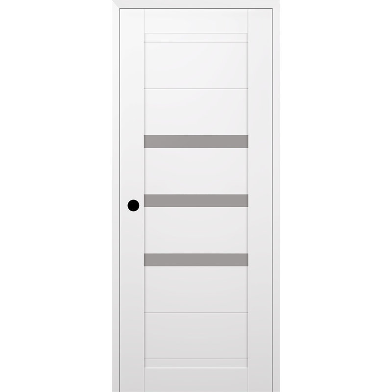 Porte standard lambrissée en bois massif Dora, À droite, 23,88 po x 83,23 po