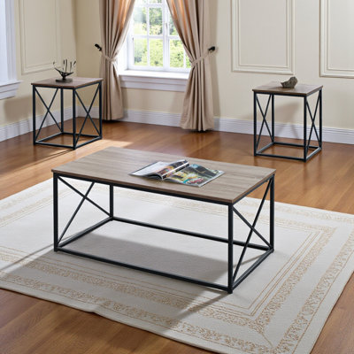 Rikke 3pcs Coffee, Accent, End Table
