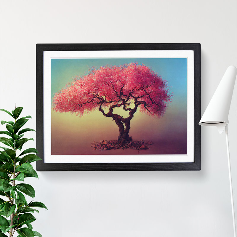 Excellent Blossom Tree - Framed Print, Black, 34cm H x 46cm W x 2cm D
