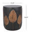 Table d'appoint d'extérieur en béton léger - structure terreuse et conception pratique dans un superbe motif de feuilles fonctionnel