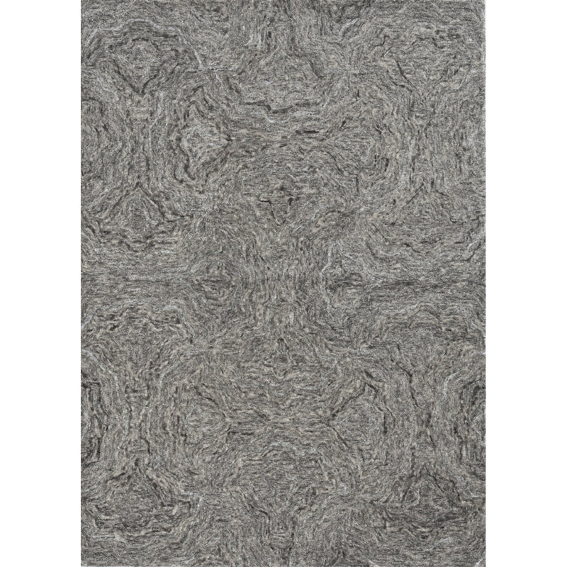 Tapis gris touffeté à la main Bodkin, Rectangle 3 pi 3 po x 5 pi 3 po