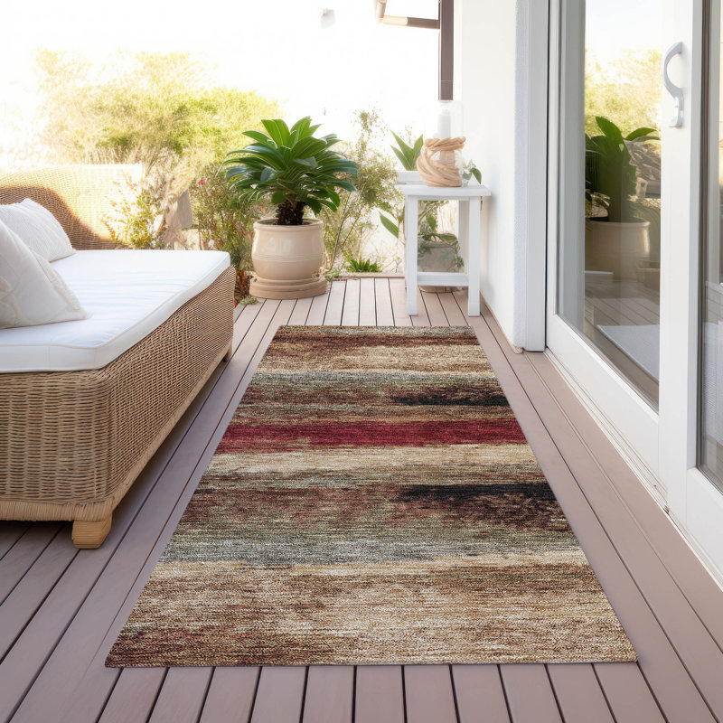 Tapis rectangulaire Aleighna avec envers antidérapant, Tapis de couloir 2 pi 3 po x 7 pi 6 po