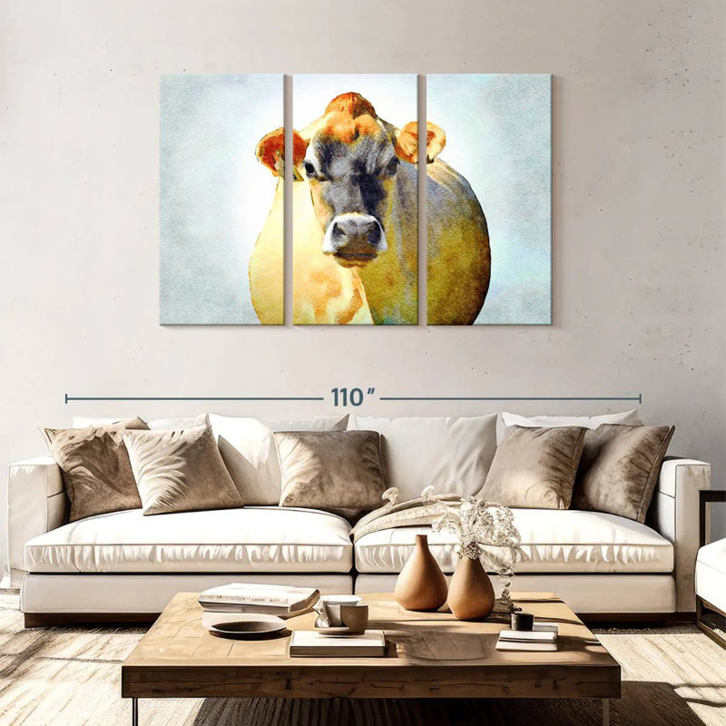 Brampt Grumpy Cow, 48" H x 74" W
