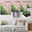 Vert et rose brossé Melon Bounty IV - Melon, art mural en métal-101153496