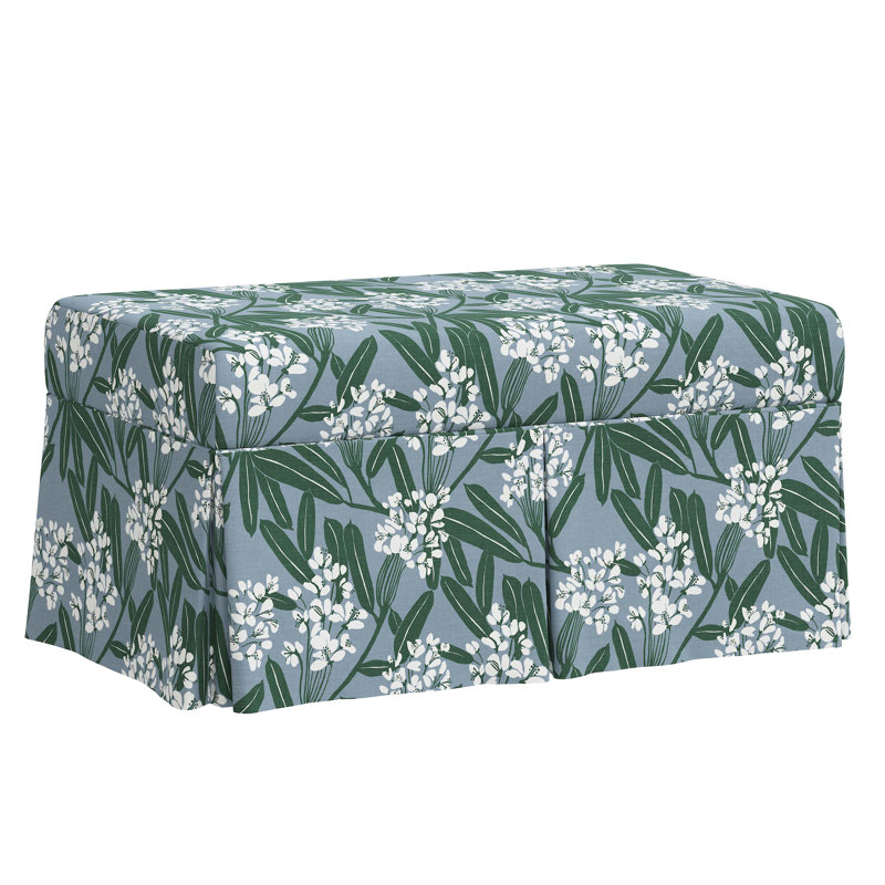Wyatt Upholstered Storage Bench, Providence Dusty Blue