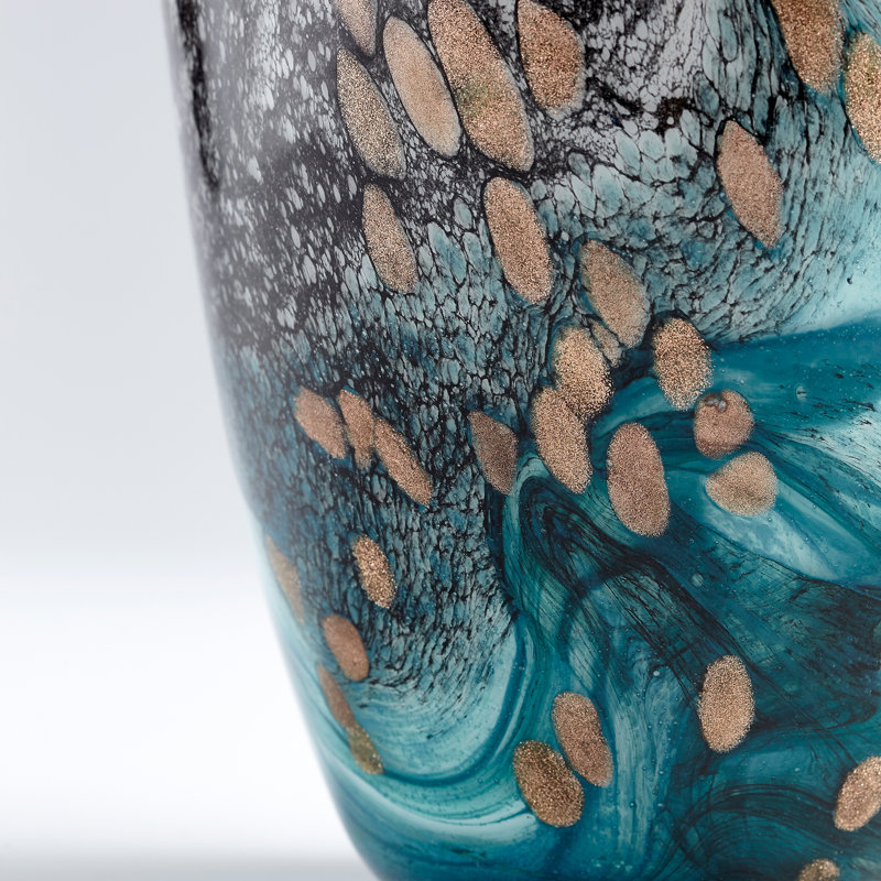 Prismatic Glass Table Vase, 11" H x 7.5" W x 7.5" D