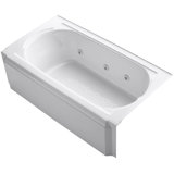 Memoirs® 60" x 33.75" Alcove Whirpool Cast Iron Bathtub with Heater
