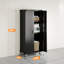 Armoire de rangement mobile verrouillable à double porte en métal 72 po H - 72 po-1321636426