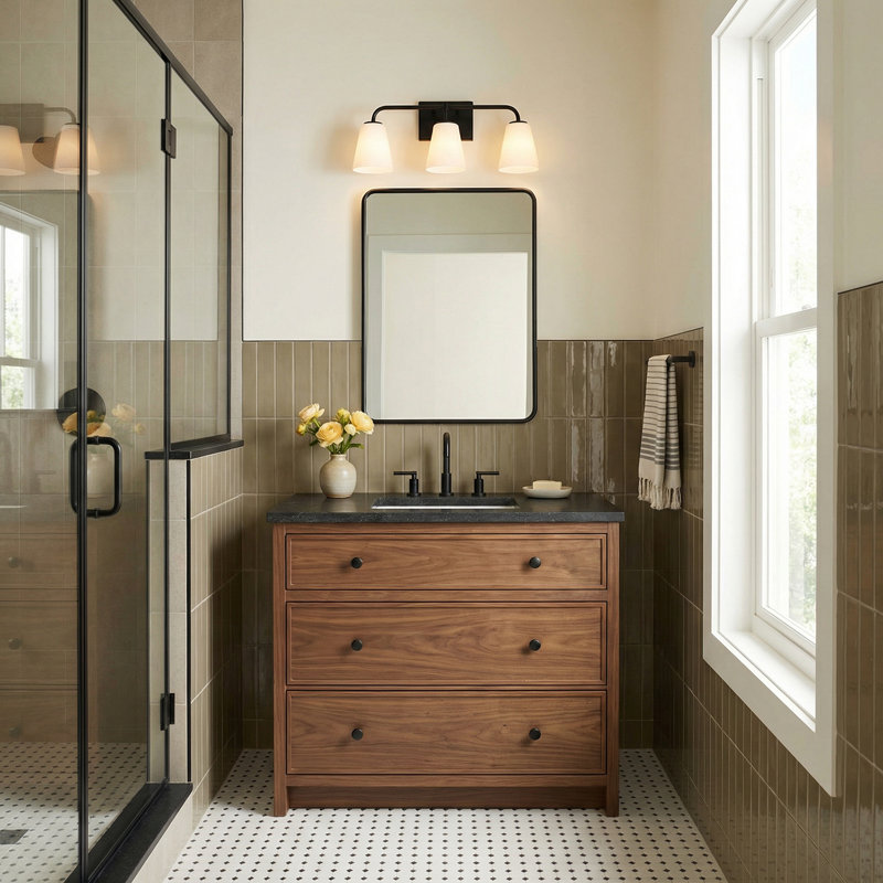 Misty 3 - Light Dimmable Vanity Light, Matte Black