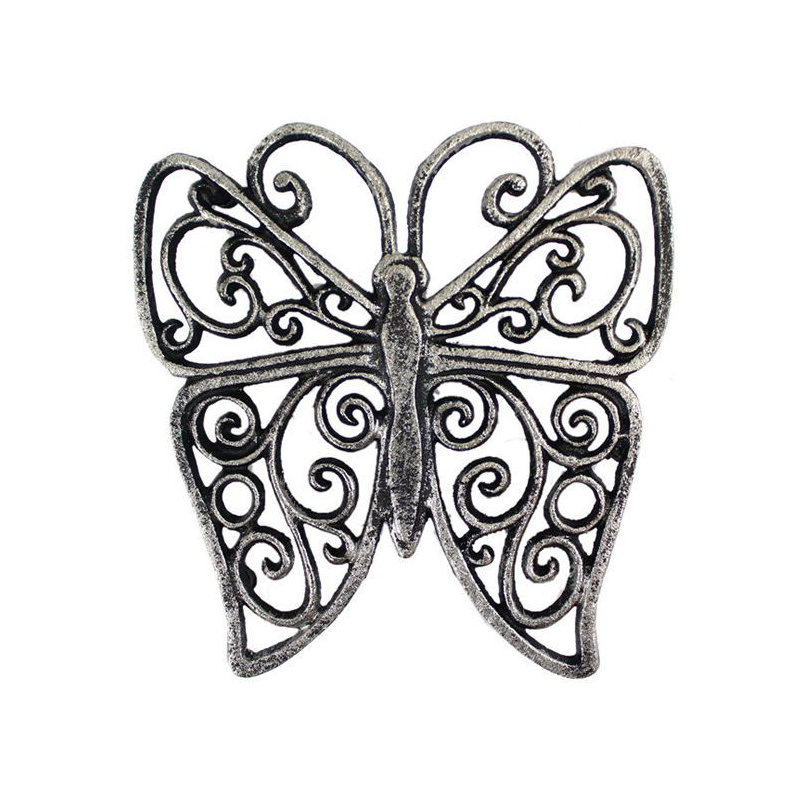 Plat à fonte papillon, Argent rustique