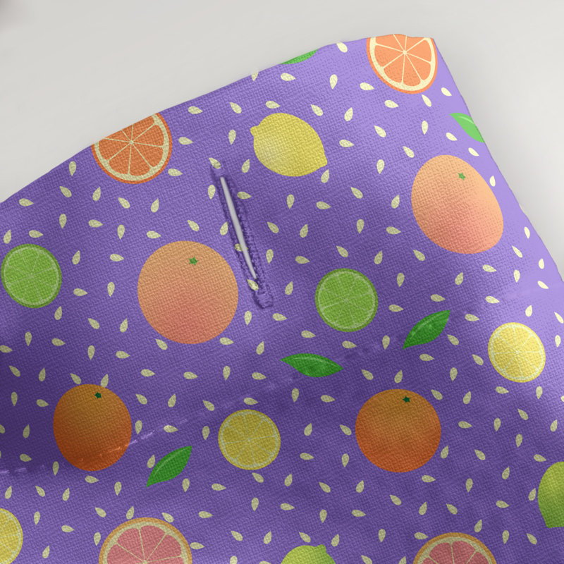 Rideau de douche simple Citrus fruit, Mauve