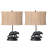 22.75" Resin Table Lamp With Burlap Shade