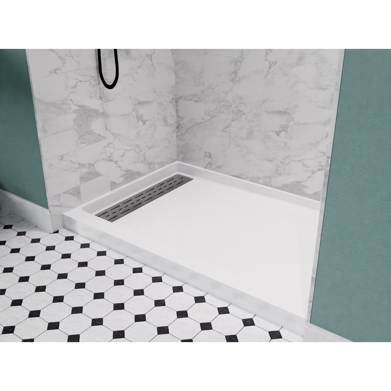 Base de douche à triple seuil l 32 po x P 48 po, Gauche