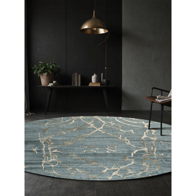 Tapis bleu lavable à la machine