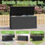 Coffre de terrasse en résine 75 gallons - Rangement extérieur résistant aux intempéries avec couvercle verrouillable et design en rotin-130920398