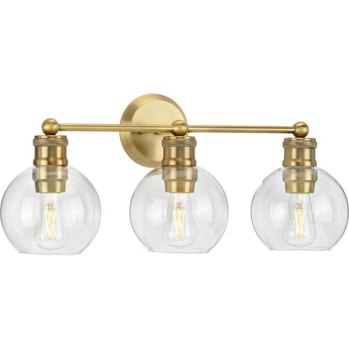 Wayfair | 3 Light Brass Bathroom Vanity Lighting You'll Love in 2023