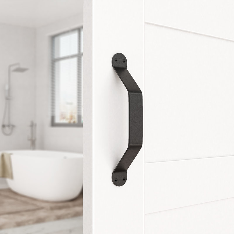 60-inch Matte Black Steel Sliding Barn Door Hardware Kit
