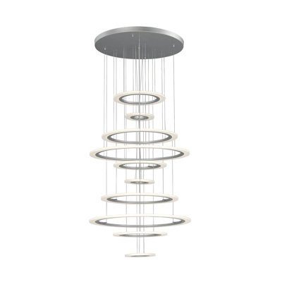 Luminaire suspendu géométrique à 10 niveaux à DEL