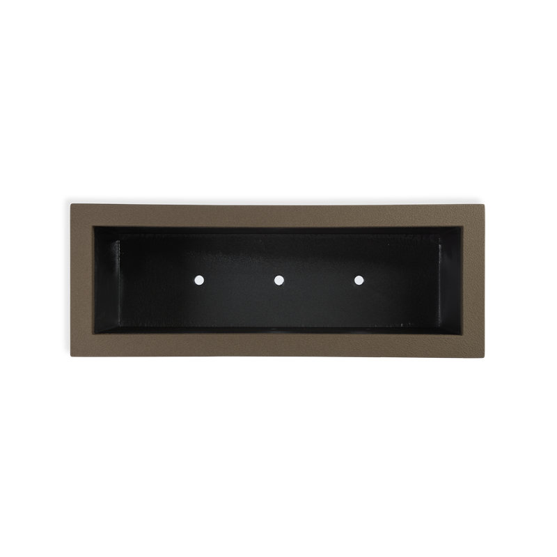 Milan Tall Polymer Box, 19" H x 43" W x 15" D, Chocolate Brown