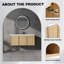 48" Wall-Mounted Bathroom Vanity with Resin Sink, 3-Soft Closing Door, Original Oak, Plywood  (KD-PACKING)