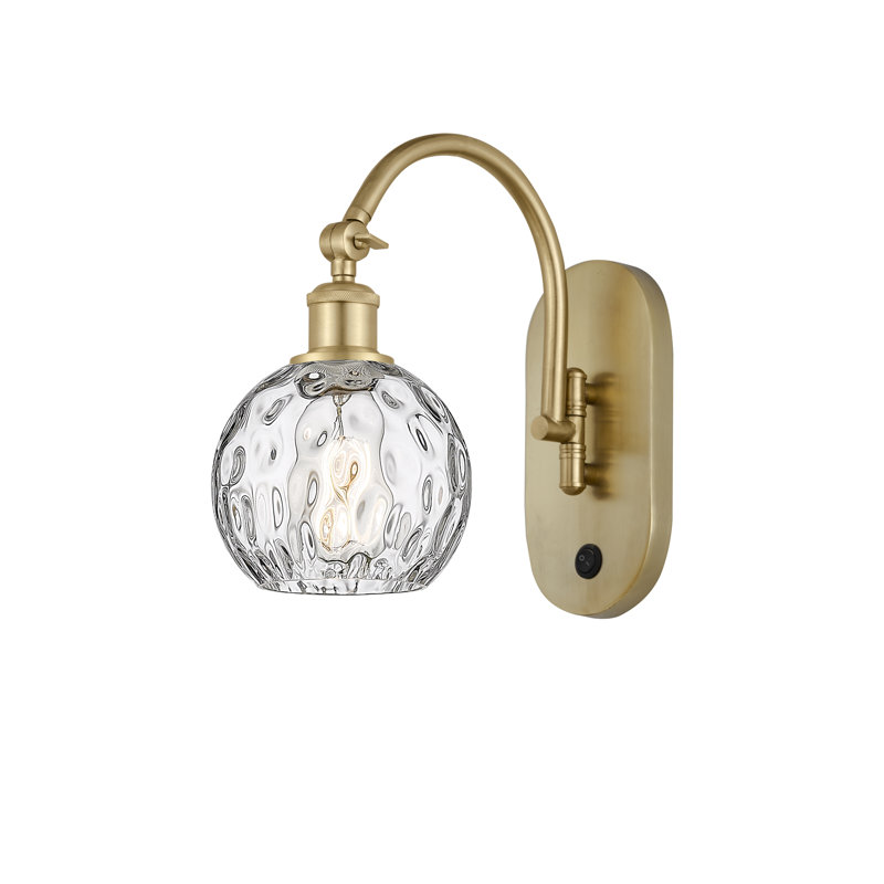 Bras pivotant en acier Ambrosane, Ampoule non incluse, H 11,75 po x l 6 po x P 13 po, Or satiné