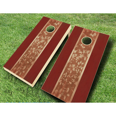2 x 4 Distressed Luau Solid Wood Cornhole Set with Bags