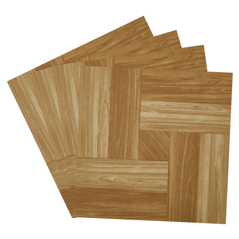 10Pcs Self-adhesive PVC Parquet Flooring Tiles Set, Natural