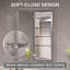 Keen Armoire à pharmacie rectangulaire en aluminium encastré ou à fixation en surface avec miroir argenté l 15 po x H 36 po Keen-2046404442-2046404421