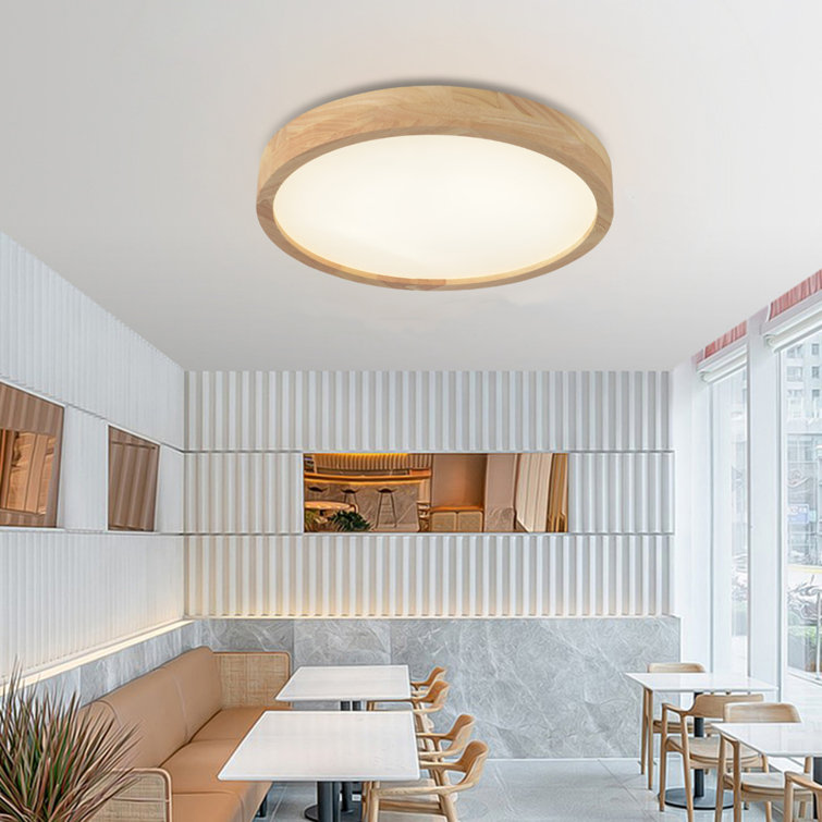 Aneeya Wood LED Flush Mount