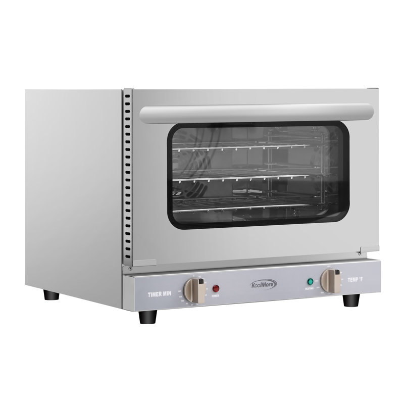 Four à convection de comptoir de 19 po pour casseroles de quart avec 3 grilles, puissance en acier inoxydable de 1440 W, 0,8 pi³ pi.