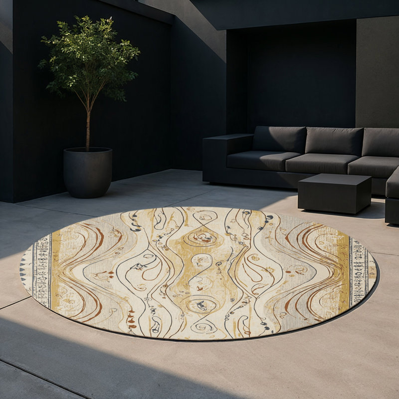 Zippy Loop Indoor And Outdoor Area Rug, Round 5'