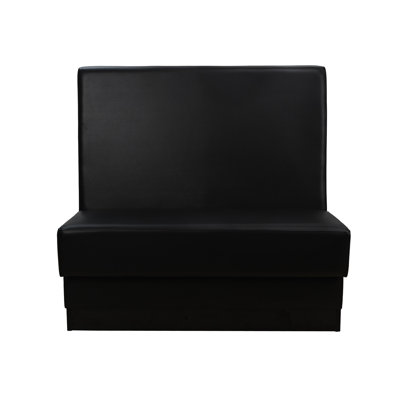 Single-Sided Restaurant Booth Seating - Black