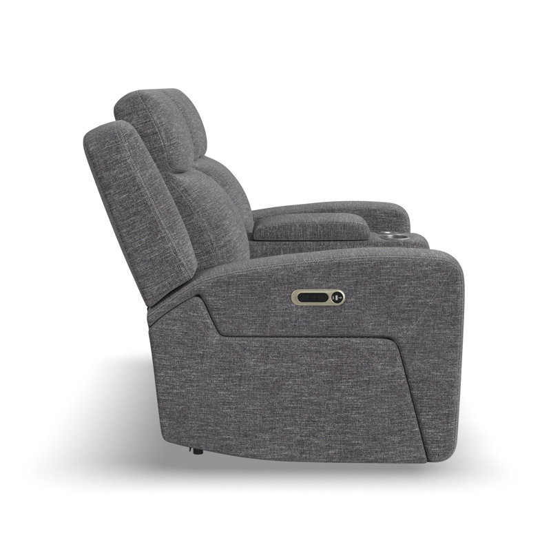 Summit 76'' Upholstered Reclining Loveseat with Console and Power Headrest