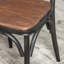 Chaise d'appoint brun chêne à dossier croisé Damara