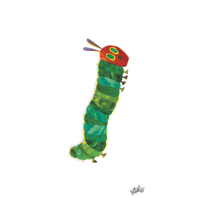 Standing Caterpillar - Painting on Canvas, 61cm H x 30cm W