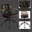 Vintage Black Top Grain Leather Office Chair