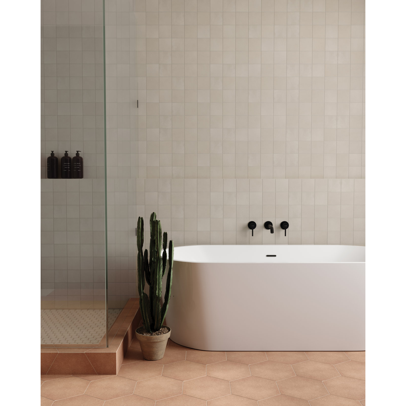 Makoto Matte Porcelain Tile, Umi Terracotta
