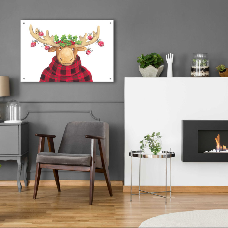«Christmas Moose» par - Impression sans cadre, L 36 po x H 24 po