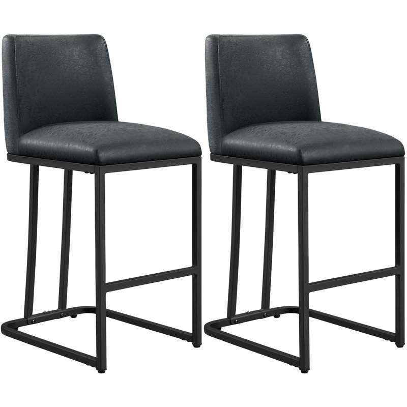 Tabouret de bar Bocicault, Gris foncé