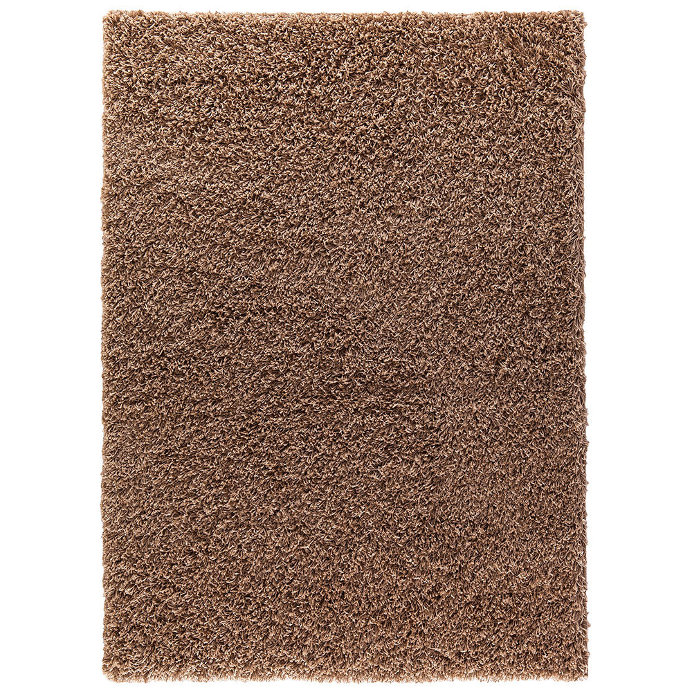 Verona Thick Coffee Shaggy Area Rug – Soft Pile, Non-Slip, Durable Polypropylene Carpet for Living Room, Bedroom & Hallway